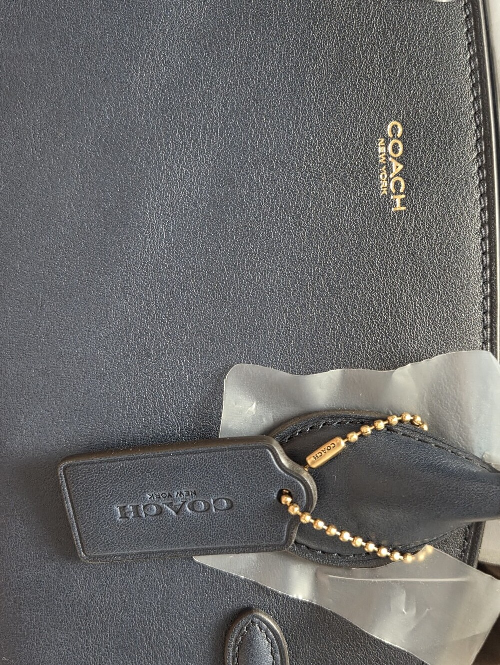 Coach Empire 34-Navy with Gold Hardware - Picture 8 of 10